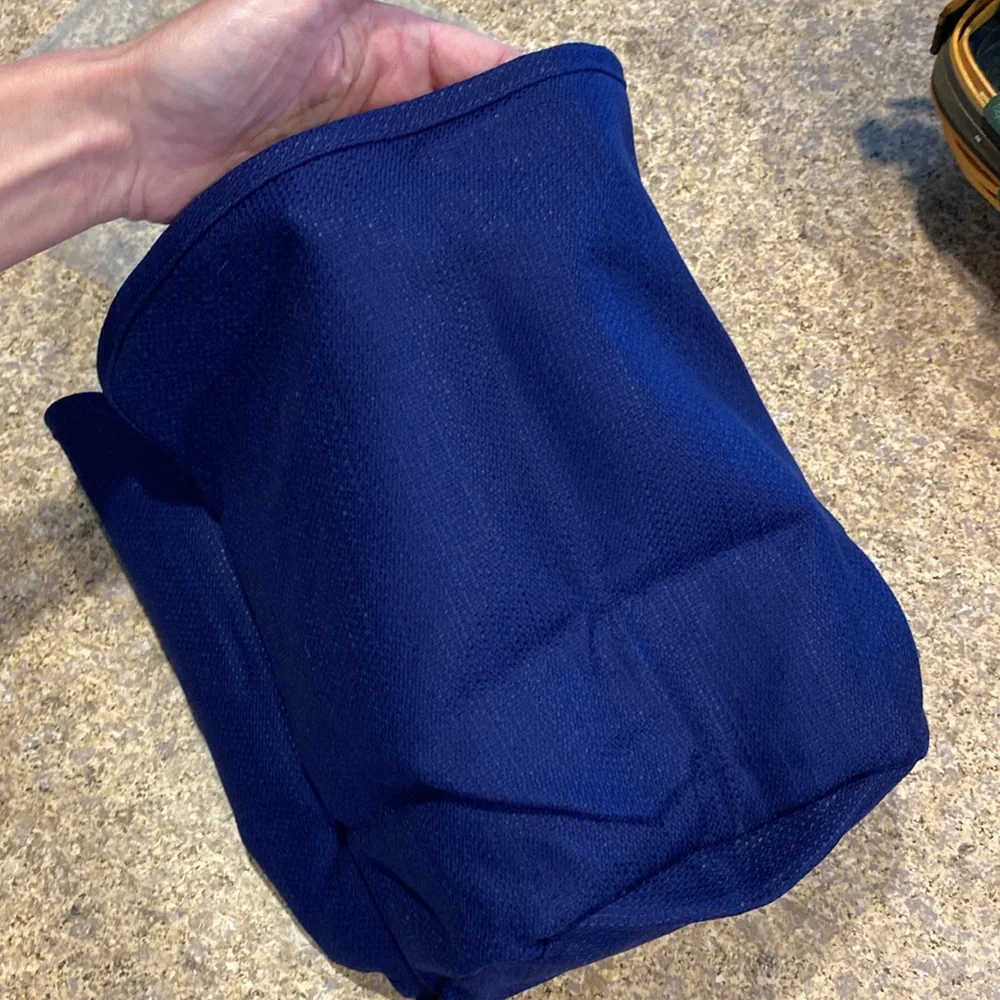 Longaberger Ice Bucket Fabric Liner Indigo Blue 28069144